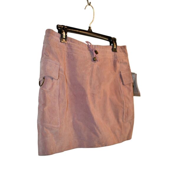 WILSONS LEATHER MAXIMA 12 Mini Skirt Mauve Pink Suede LINED NWT - Picture 6 of 12